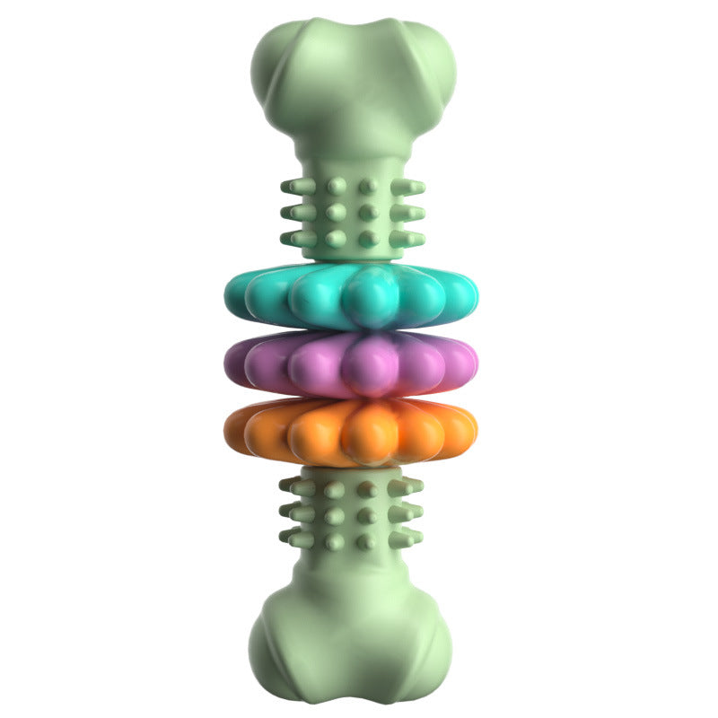 TPR Chew Bone with Spinning Rings