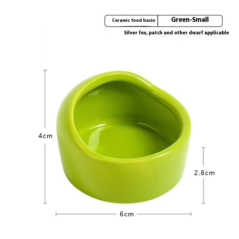 Small Ceramic Food Dish for Dwarf Hamsters