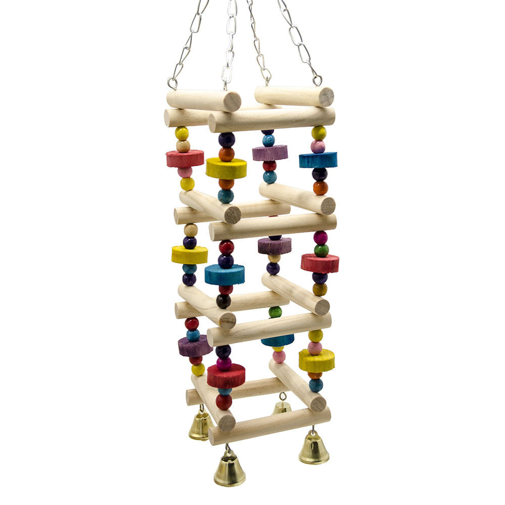 Wooden swing for parakeets