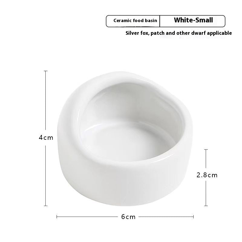 Small Ceramic Food Dish for Dwarf Hamsters