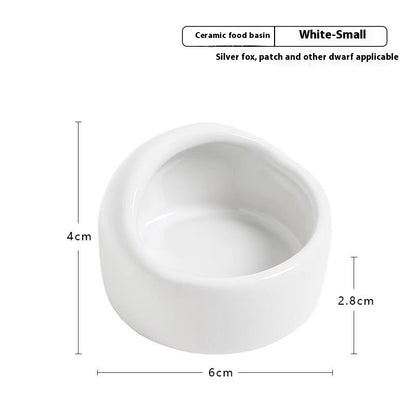 Small Ceramic Food Dish for Dwarf Hamsters
