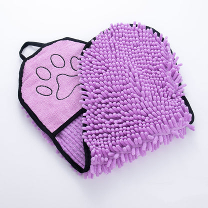 Chenille towel, purple
