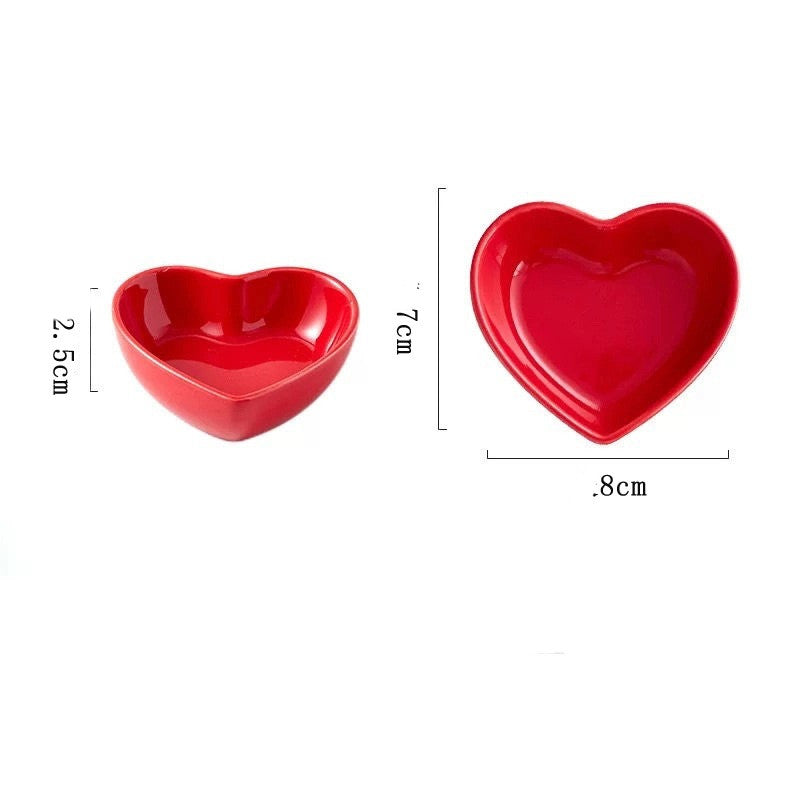 Heart-Shaped Ceramic Food Dish for Hamsters