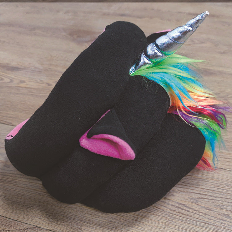 Plush Cave Bed for Small Pets — Unicorn