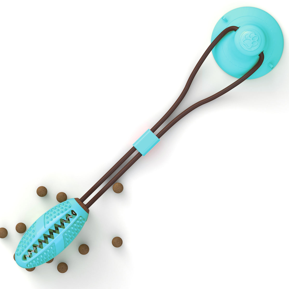 Suction-Cup Tug Toy with Treat Ball