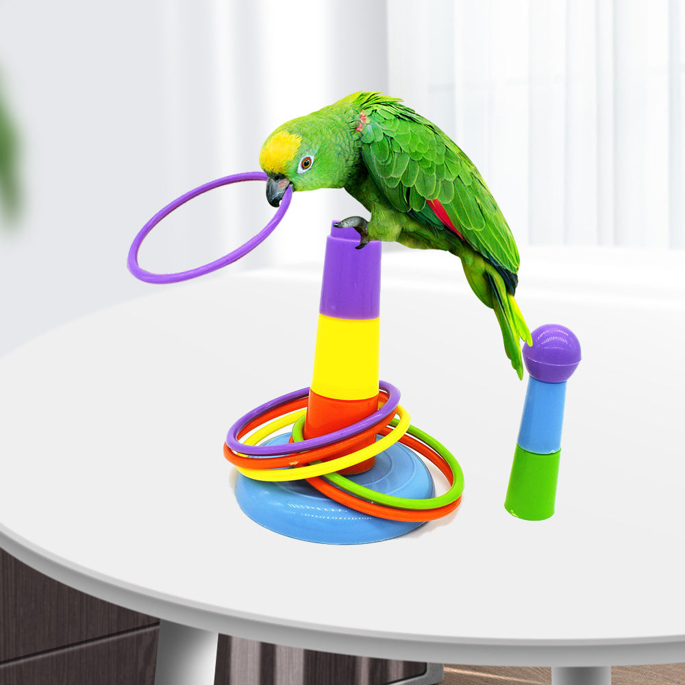 Ring-Stacking Training Toy for Parrots