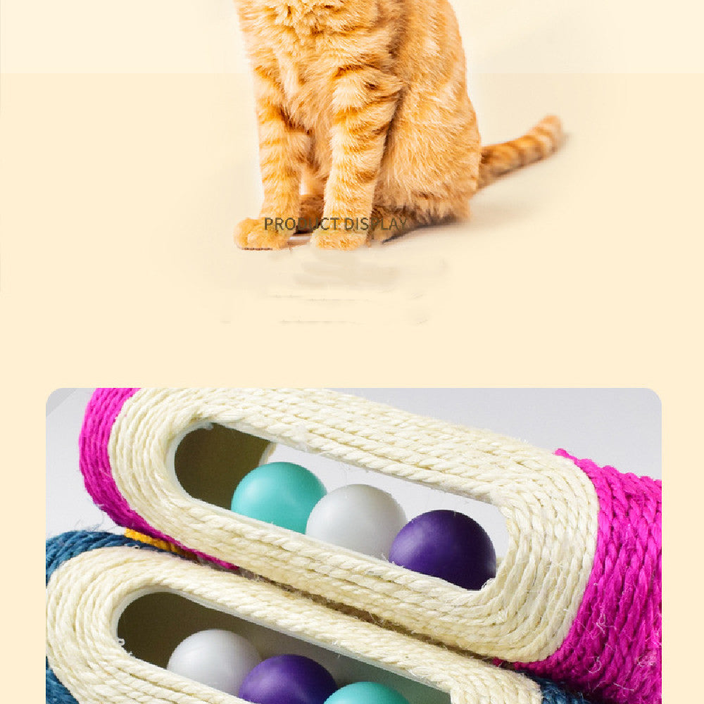 Sisal Roller Cat Toy with 3 Balls