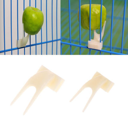 Clip-On Fruit Holder Forks for Bird Cages