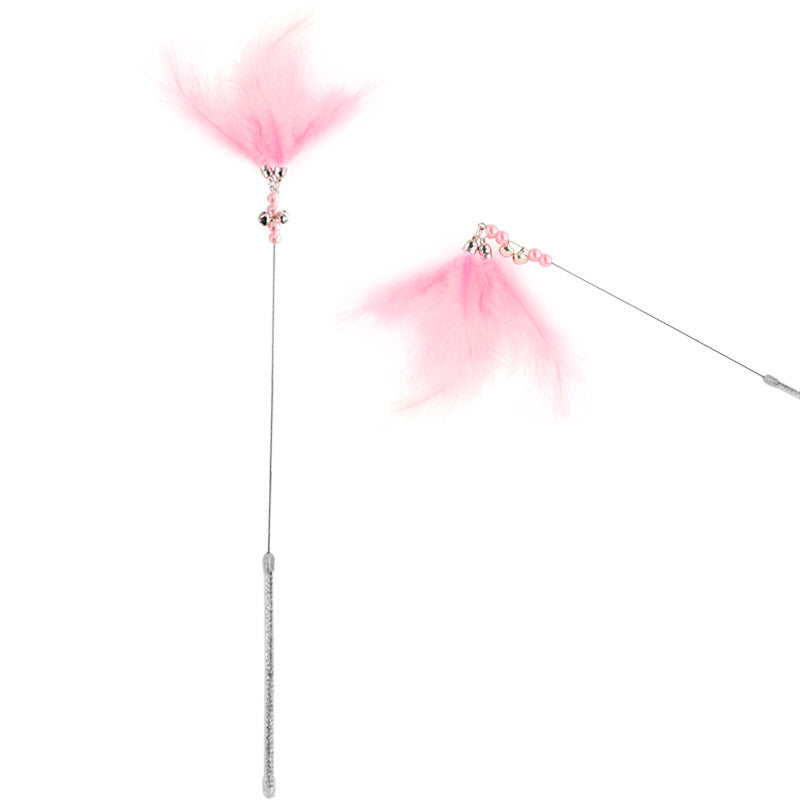 Feather Cat Teaser Wand with Bell