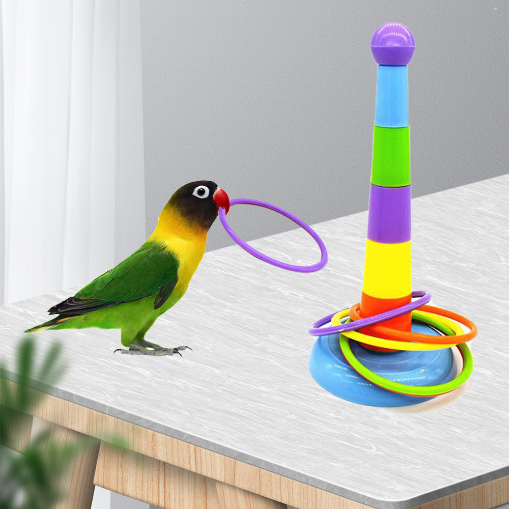 Ring-Stacking Training Toy for Parrots