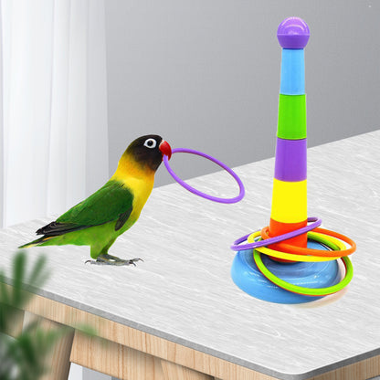 Ring-Stacking Training Toy for Parrots