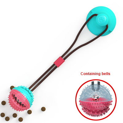 Suction-Cup Tug Toy with Treat Ball