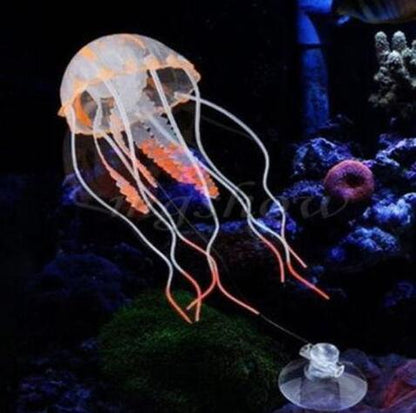 Floating Silicone Jellyfish Aquarium Ornament