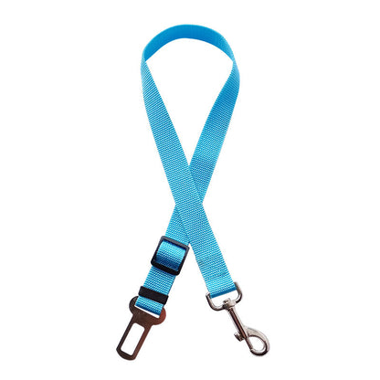 Seat belt leash, sky blue