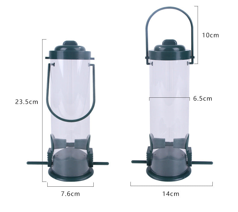 Tube feeder dimensions