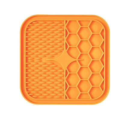 Silicone lick mat, orange
