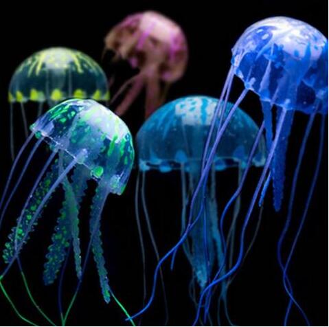Floating Silicone Jellyfish Aquarium Ornament