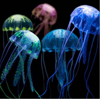 Floating Silicone Jellyfish Aquarium Ornament