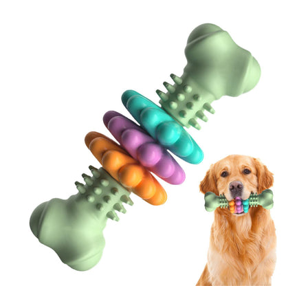 TPR Chew Bone with Spinning Rings