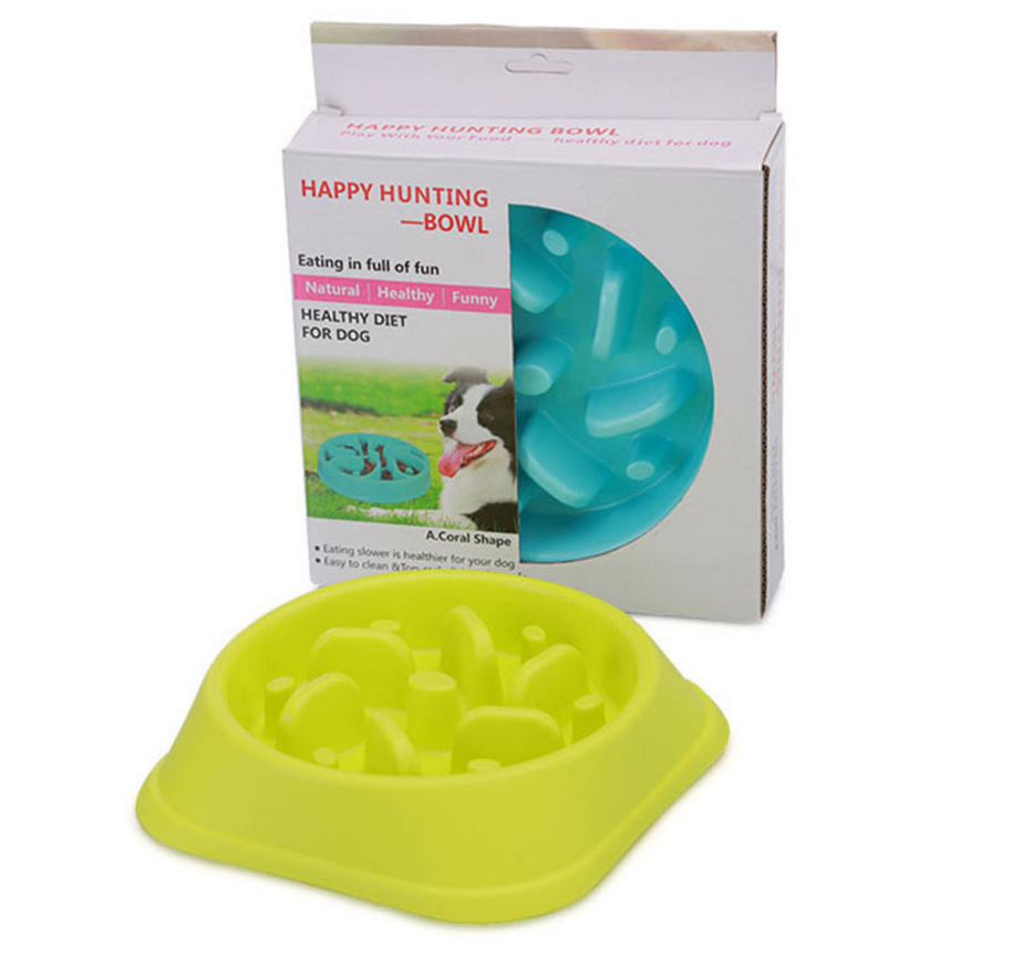 Slow feeder bowl green