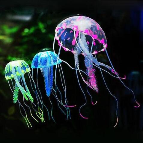 Floating Silicone Jellyfish Aquarium Ornament