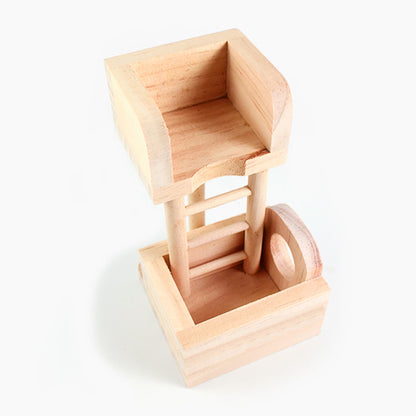 Wooden Lookout Tower for Hamsters