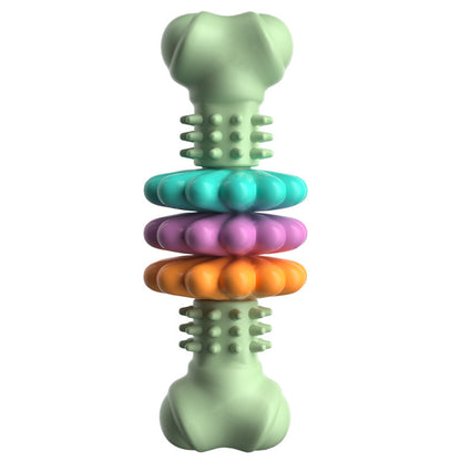 TPR Chew Bone with Spinning Rings