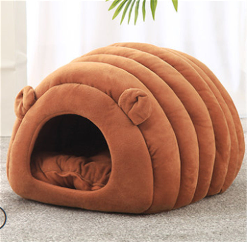Warm Plush Cat Cave Bed