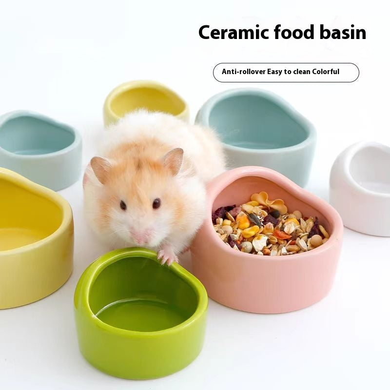 Small Ceramic Food Dish for Dwarf Hamsters