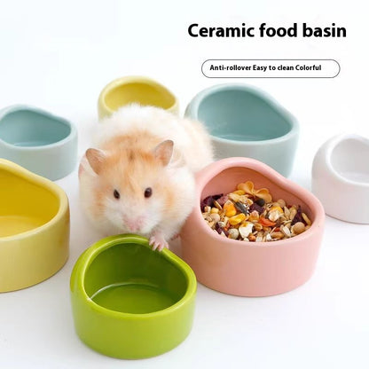 Small Ceramic Food Dish for Dwarf Hamsters