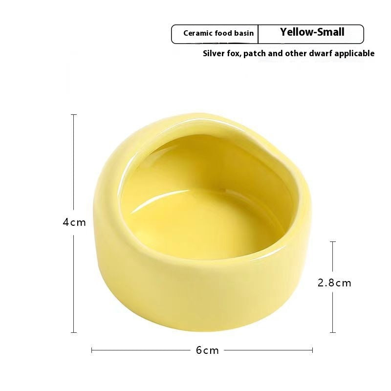 Small Ceramic Food Dish for Dwarf Hamsters