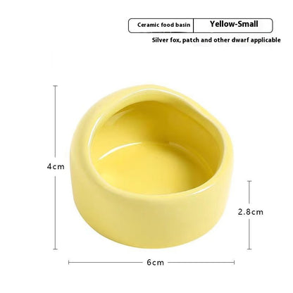 Small Ceramic Food Dish for Dwarf Hamsters