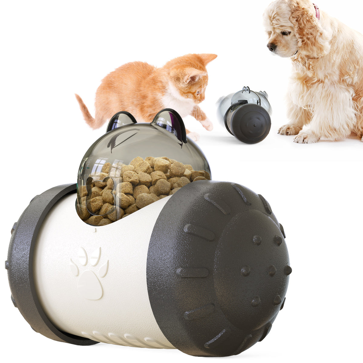 Treat-Dispensing Tumbler Toy – Black