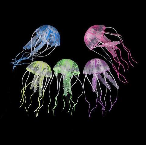 Floating Silicone Jellyfish Aquarium Ornament
