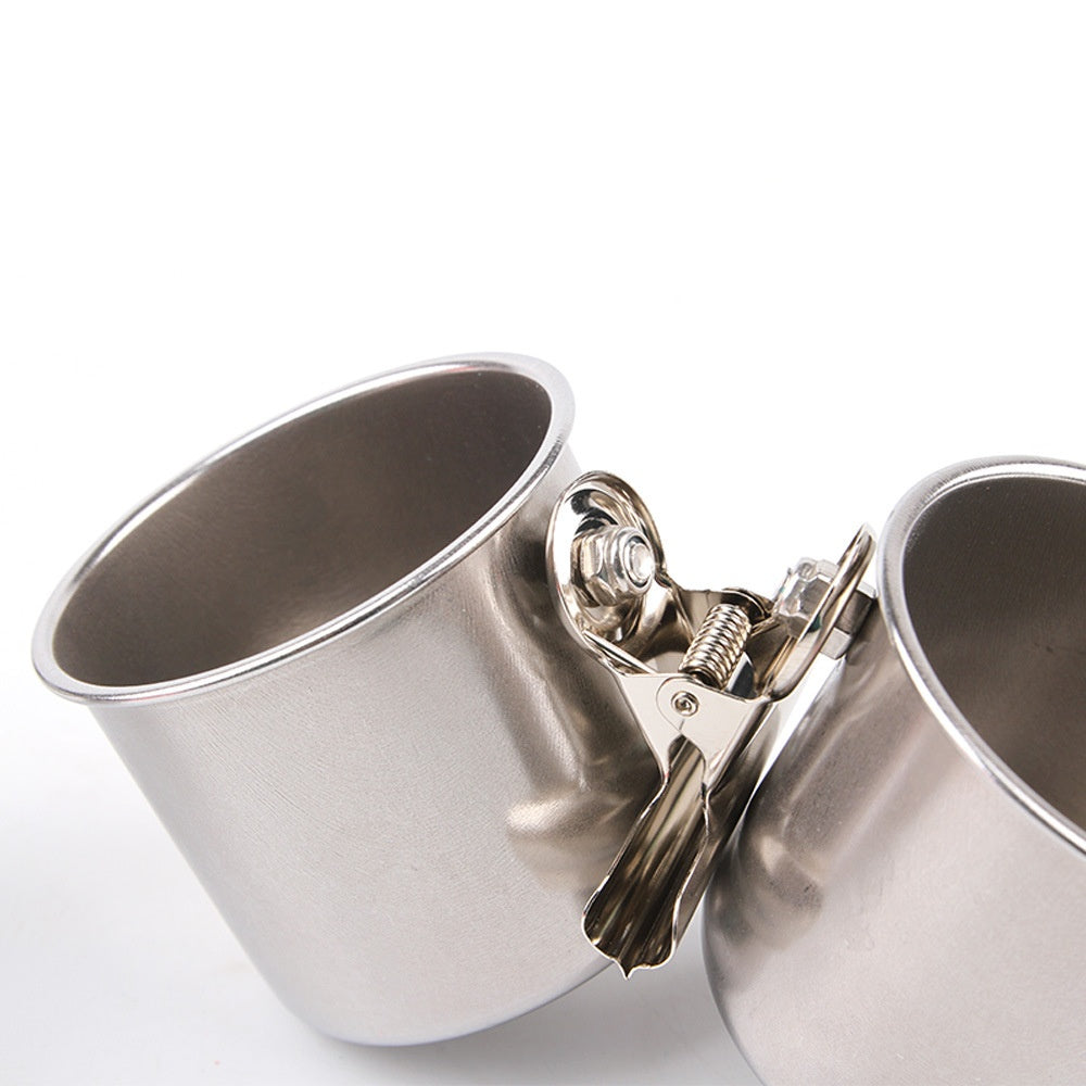 Stainless Steel Clamp-On Bird Cups