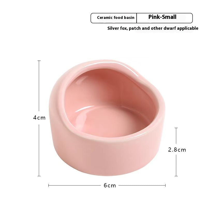 Small Ceramic Food Dish for Dwarf Hamsters