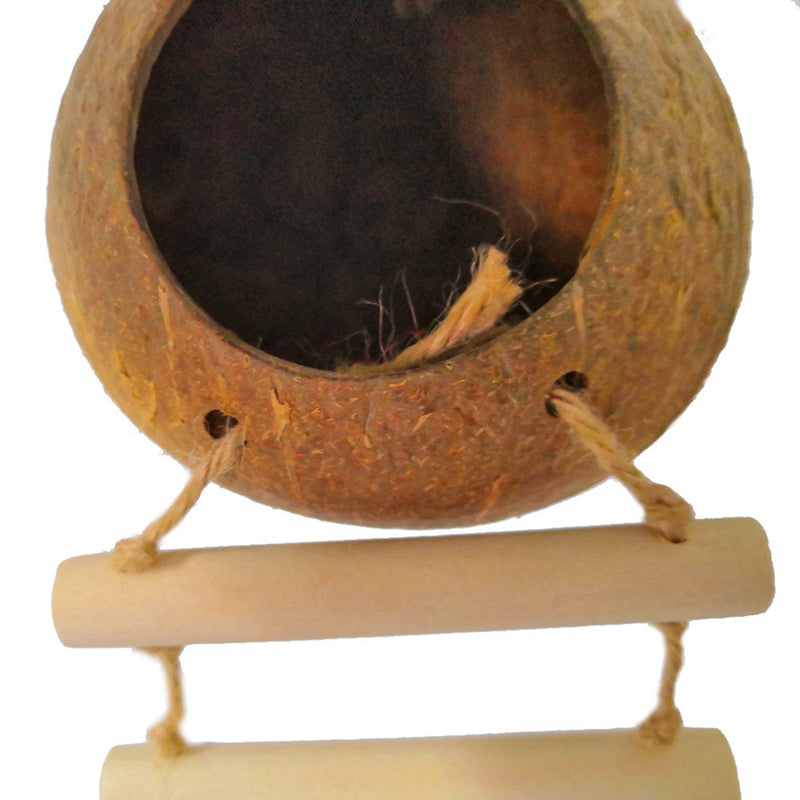 Coconut Shell Bird Nest with Ladder