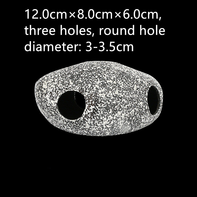 Ceramic Cichlid Stone Cave — 3 Sizes