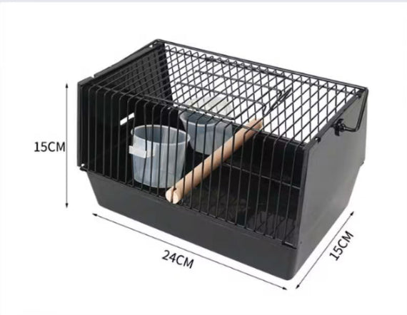 Bird Travel Carrier with 2 Feeders