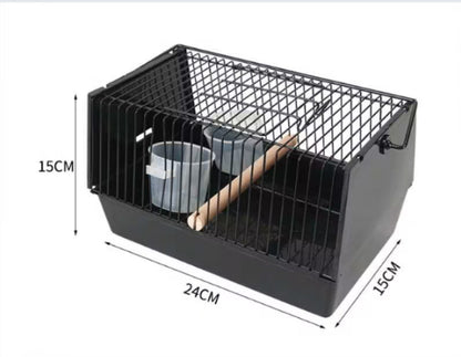 Bird Travel Carrier with 2 Feeders