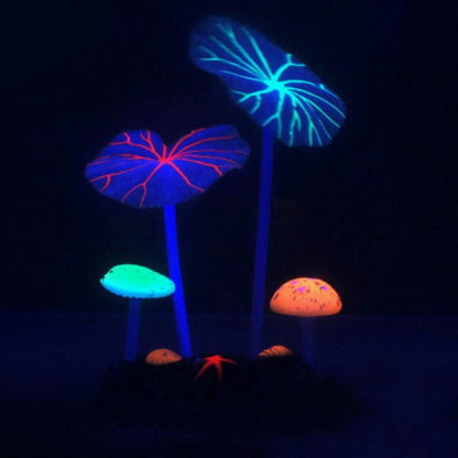 Fluorescent Lotus Leaf Aquarium Ornament