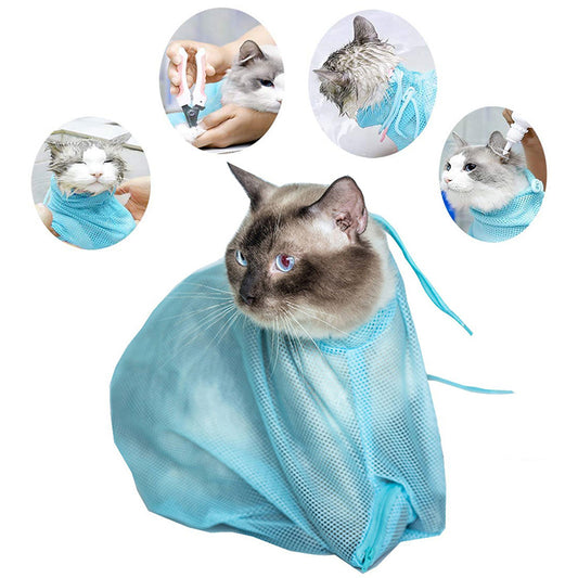 Mesh Cat Grooming & Bath Bag