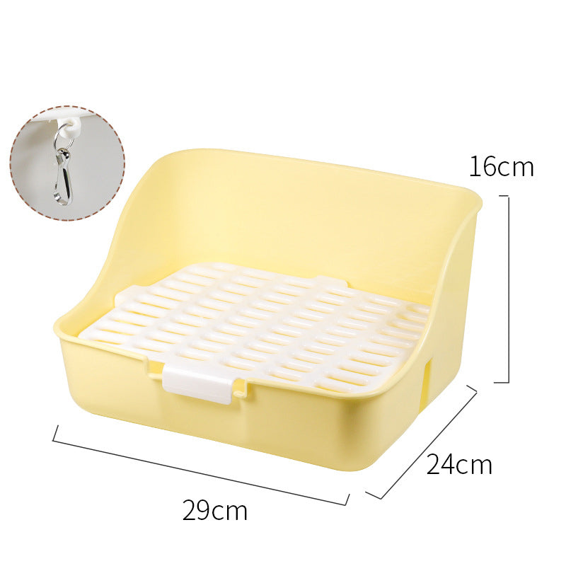 Corner Litter Box with Grid for Rabbits & Guinea Pigs