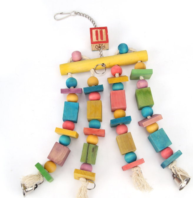 Bird toy in a cage