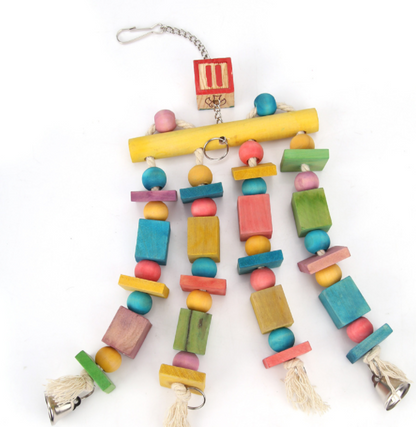 Bird toy in a cage
