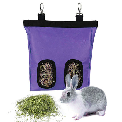 Purple hay feeder bag, 2 holes