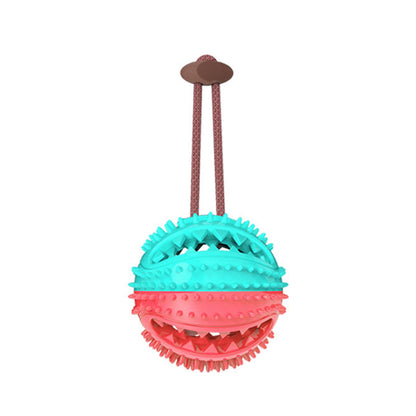Suction-Cup Tug Toy with Treat Ball