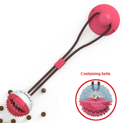Suction-Cup Tug Toy with Treat Ball