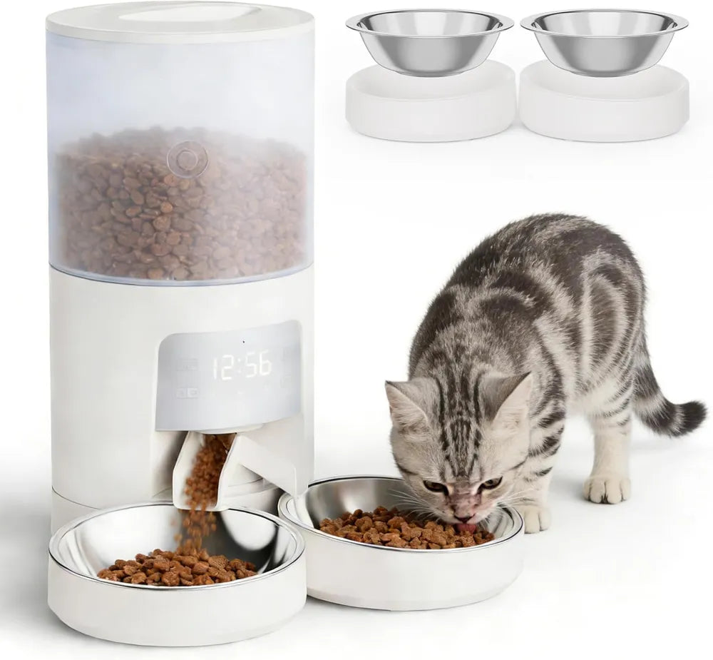 Smart Automatic Pet Feeder — 6L, 2 Bowls
