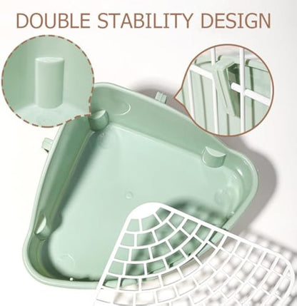 Corner Litter Box with Grid for Rabbits & Guinea Pigs